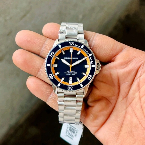 EMPORIO_ ARMANI_ Sea Explorer Drivers 200m Automatic AR60090 Watch For Men - Contact Sales Team On WhatsApp