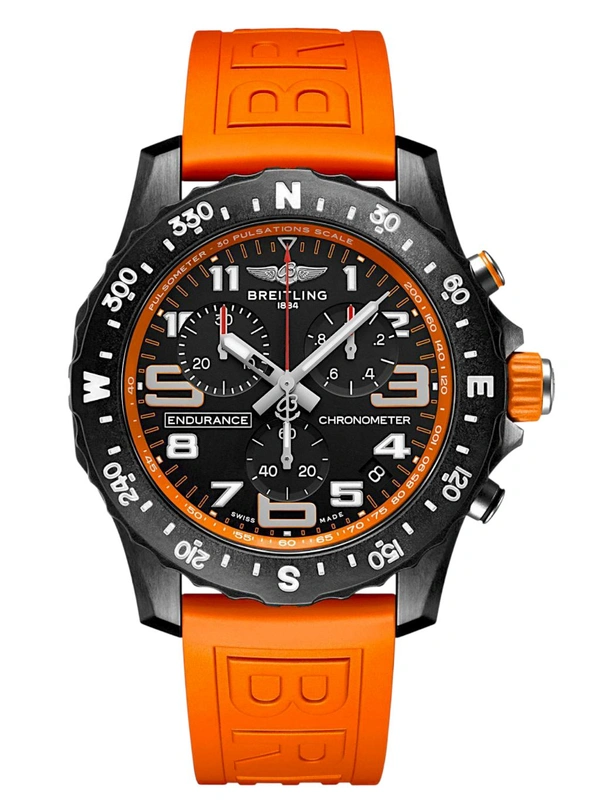 Breitling_ Endurance Pro Breitlight With Orange Rubber Strap X82310A51B1S1 Watch For Men - Orange