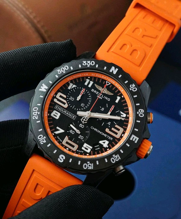 Breitling_ Endurance Pro Breitlight With Orange Rubber Strap X82310A51B1S1 Watch For Men - Orange
