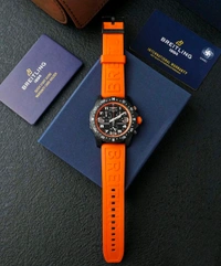 Breitling_ Endurance Pro Breitlight With Orange Rubber Strap X82310A51B1S1 Watch For Men - Orange