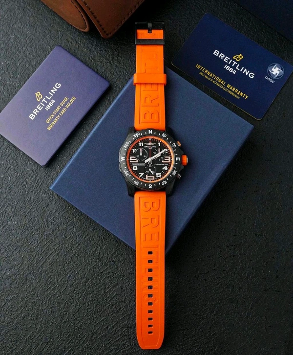 Breitling_ Endurance Pro Breitlight With Orange Rubber Strap X82310A51B1S1 Watch For Men - Orange