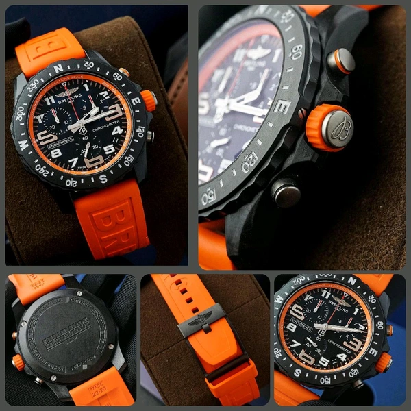 Breitling_ Endurance Pro Breitlight With Orange Rubber Strap X82310A51B1S1 Watch For Men - Orange