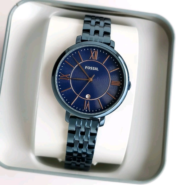 FOSSIL_ Jacqueline Analog Blue Dial Women's Watch - ES4094 - Blue