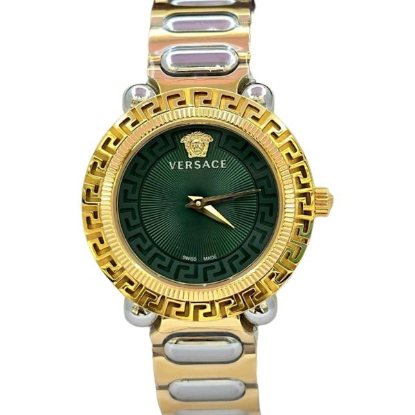 Versace 2 Hands Analog Green Dial Coloured Quartz Watch - VE6I00523 (M) For Women