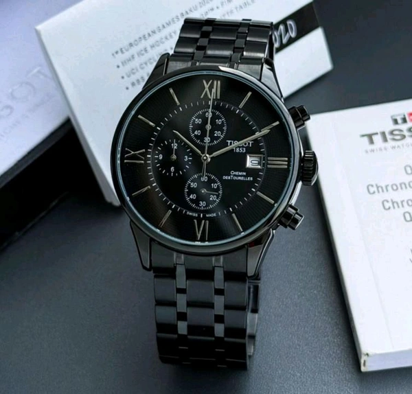TISSOT_ T-Classic Chemin des Tourelles Chronograph Watch For Men - Black