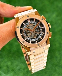 HUBLOT_ Classic Fusion Aerofusion King Gold Bracelet 45mm Watch For Men - Gold