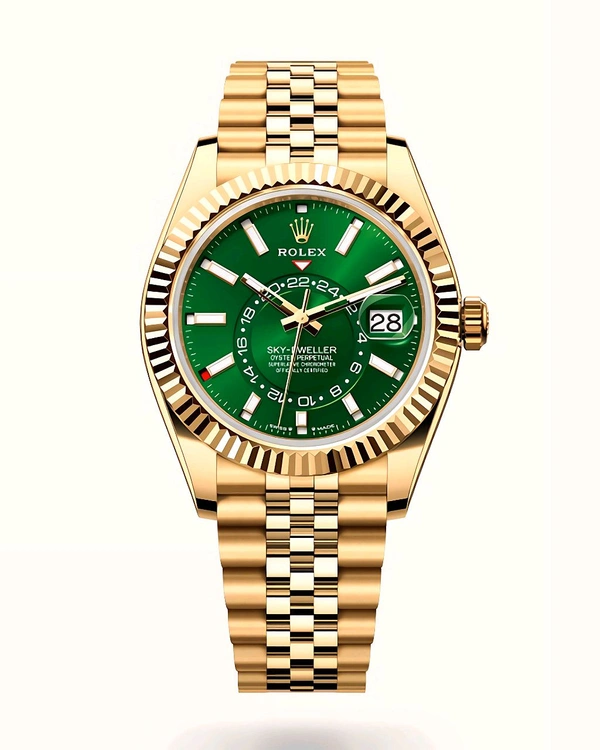 ROLEX_ Sky-Dweller Oyster, 42 mm, yellow gold M336938-0008 Automatic Watch For Men - Gold