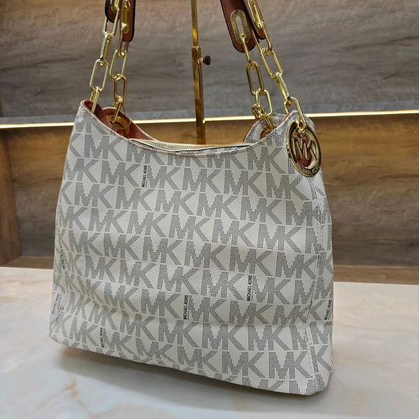 MICHAEL_ KORS_ FULTON_ Beige Large Shoulder Bag For Women - Beige