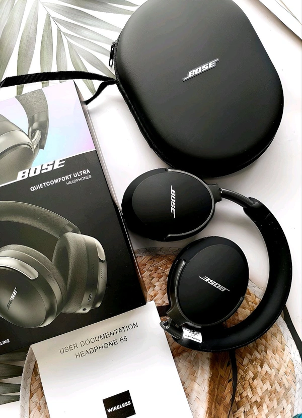 BOSE_ NEW QUIETCOMFORT_ ULTRA Wireless, Black, Over-The-Ear Headphones With Mic - Black