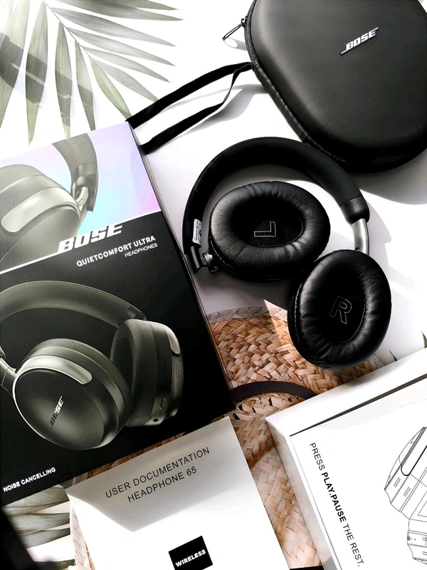 BOSE_ NEW QUIETCOMFORT_ ULTRA Wireless, Black, Over-The-Ear Headphones With Mic - Black