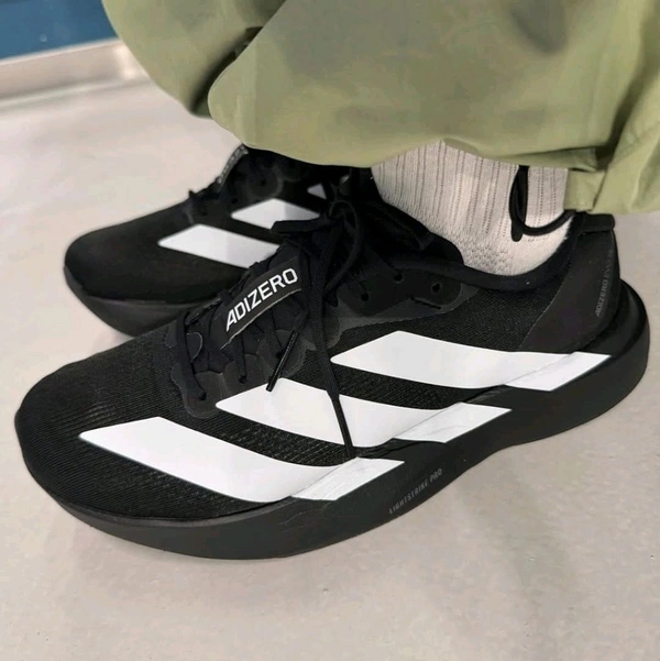 ADIDAS_ Men's Adizero Evo SL M Black Running Shoes For Men - 43, Black