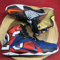 NIKE_ LEBRON 12 XII SE Phantom Red Blue Long Ankle Shoes For Men - Red/Blue, EURO