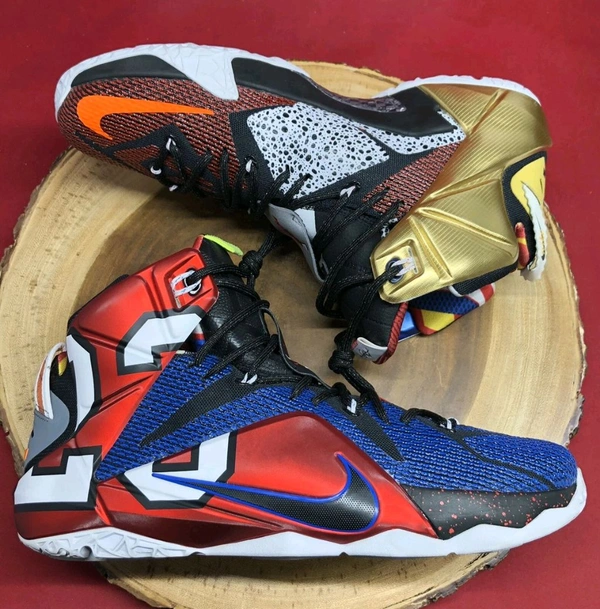 NIKE_ LEBRON 12 XII SE Phantom Red Blue Long Ankle Shoes For Men - Red/Blue, EURO