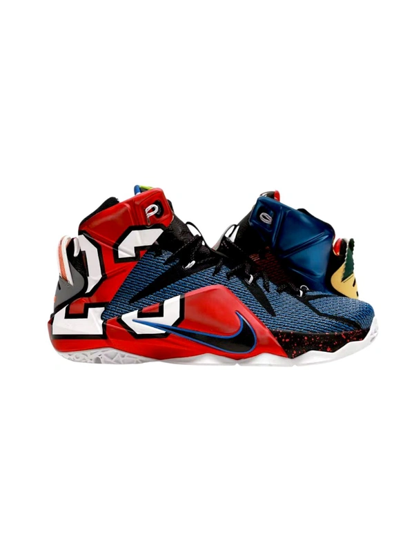 NIKE_ LEBRON 12 XII SE Phantom Red Blue Long Ankle Shoes For Men - Red/Blue, EURO