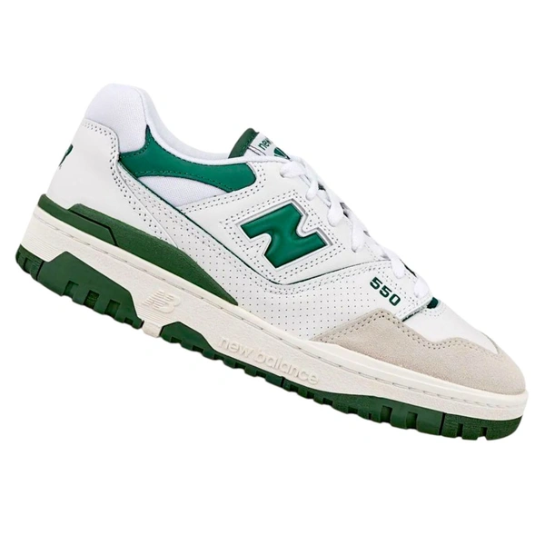 NEW BALANCE_ 550 White/Green Shoes For Women - White, EURO