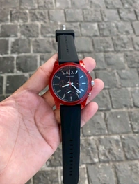 A|X Armani_ Exchange_ AX1338 Chronograph Quartz Black Red Watch For Men