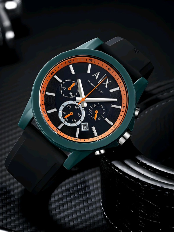 A|X Armani_ Exchange_ AX1348 Chronograph Quartz Green Watch For Men - Green, Contact Sales Team On Whatsapp