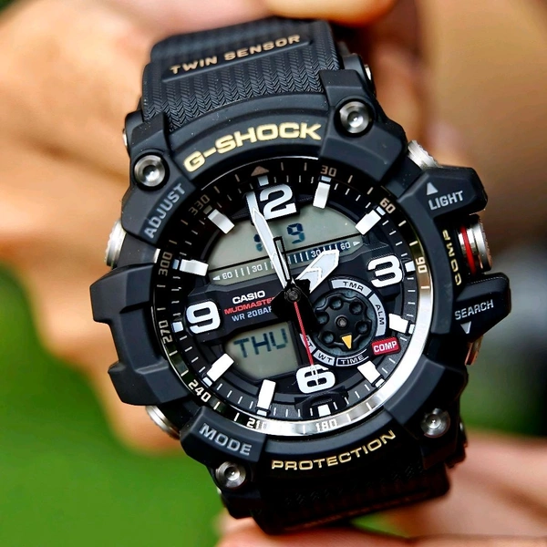 Casio_ G-Shock_ Men - GG-1000-1ADR Quartz Black Dial Analog-Digital G660 Resin Watch For Men - Black