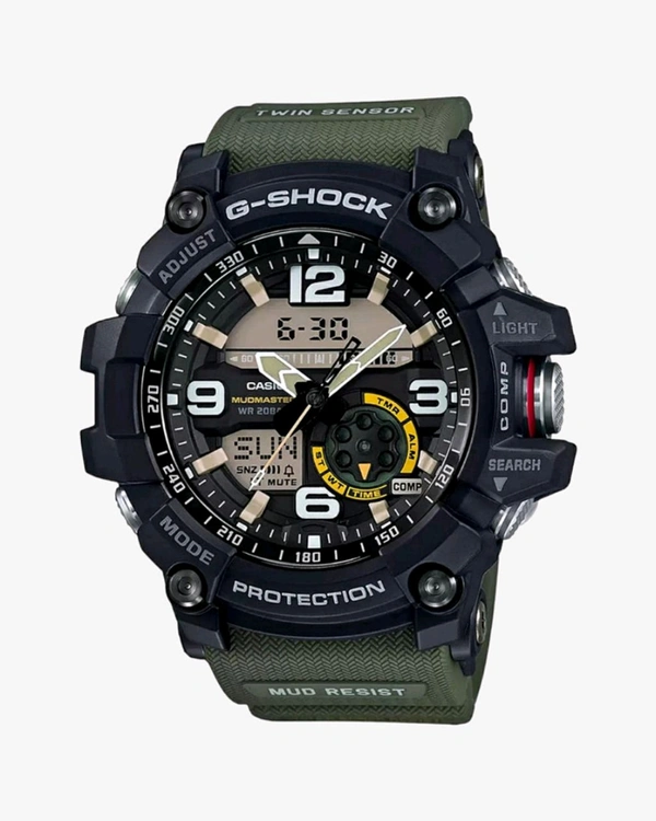 Casio_ G-Shock_ GG-1000-1A3DR Mudmaster Black Analog-Digital Dial Green Resin Strap Shock Resistant G662 Watch For Men - Green