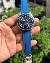 Rolex_ Submariner_ Oyester Perpetual Blue Quartz Watch For Men - Blue