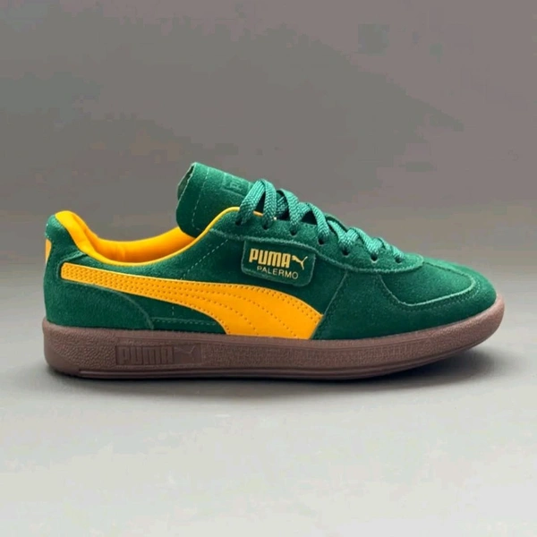 PUMA_ Palermo Green Yellow Sneakers For Men - Green, 43