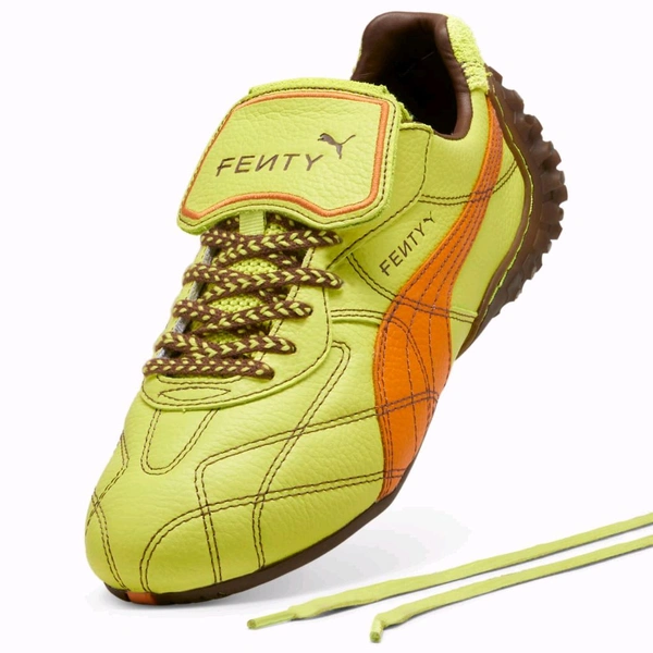 PUMA × FENTY Avanti Stitched Lime Sheen-Pumpkin Pie Sneakers - LIME, 41