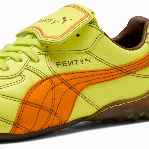 PUMA × FENTY Avanti Stitched Lime Sheen-Pumpkin Pie Sneakers - LIME, 45