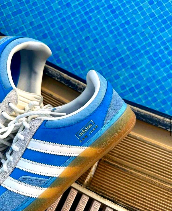 Adidas_ x Bad Bunny Indoor "San Juan" Sneakers For Men  - Blue, 42