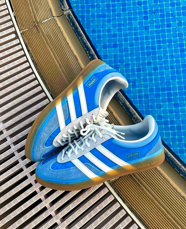 Adidas_ x Bad Bunny Indoor "San Juan" Sneakers For Men  - Blue, 43