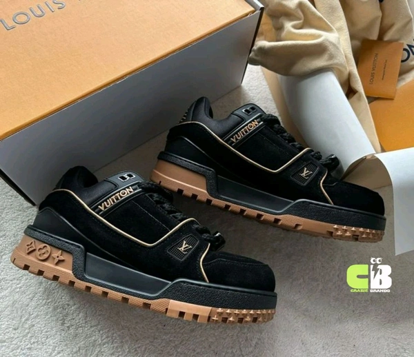 Louis_ Vuitton_ LV Trainer Maxi Black and Brown Suede Sneaker For Men - Black, EURO