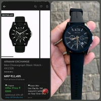 Armani_ Exchange_ AX1326 Outerbanks Chronograph Watch for Men - Black