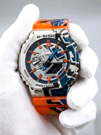 Casio G-Shock G-Steel GM-2100SS-1ADR Multicolored Ip Analog-Digital Dial Resin Band Men Watch G1293