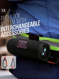 JBL_ Flip 7 Wireless Portable Bluetooth Speaker, Bold Pro Sound with Sound Boost, 4-5 Hrs of Playtime, IP68 Water & Dustproof (Black) - Black