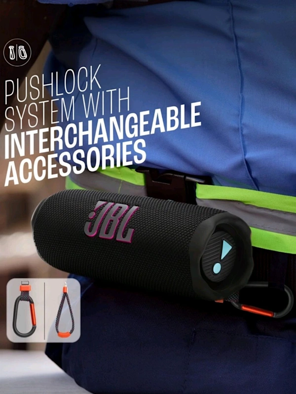 JBL_ Flip 7 Wireless Portable Bluetooth Speaker, Bold Pro Sound with Sound Boost, 4-5 Hrs of Playtime, IP68 Water & Dustproof (Black) - Black