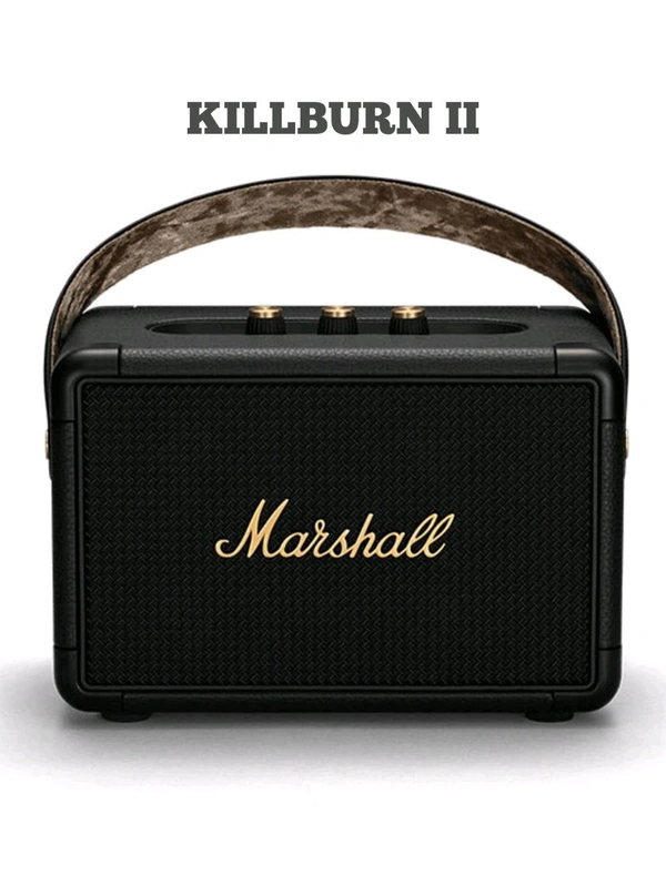 Marshall_ Kilburn II 20W Portable Bluetooth Speaker - Black & Brass - Black