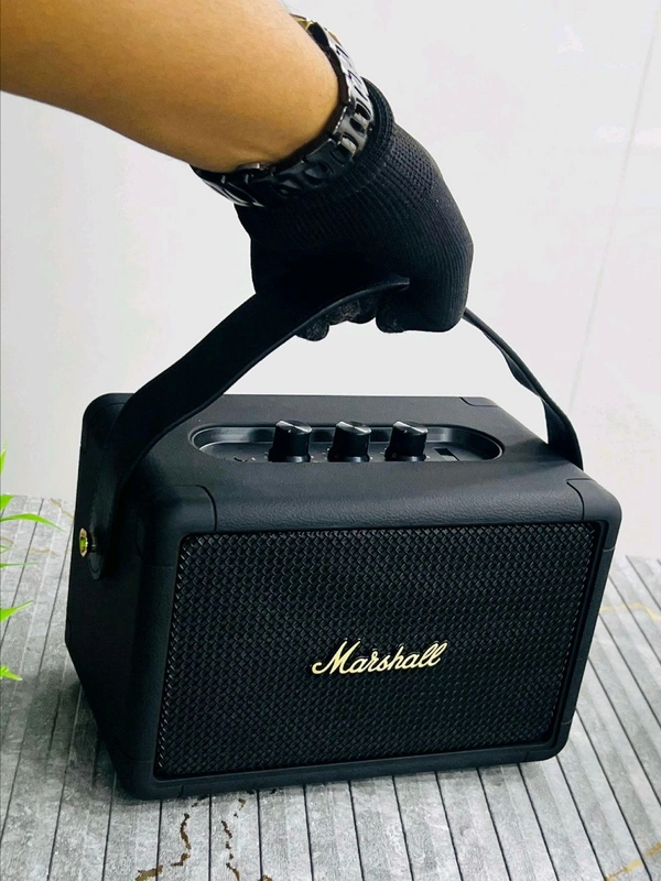 Marshall_ Kilburn II 20W Portable Bluetooth Speaker - Black & Brass - Black