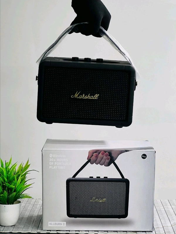 Marshall_ Kilburn II 20W Portable Bluetooth Speaker - Black & Brass - Black