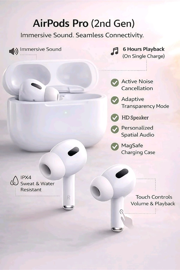 Apple_ AirPods_ Pro 2nd Generation With Active Noise Cancellation, Type-C-C, Spatial Audio