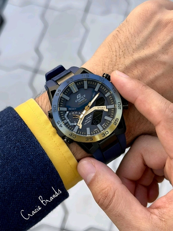 CASIO_ EDIFICE_ ECB-2000NP-1ADF Analogue Digital Quartz Watch For Men
