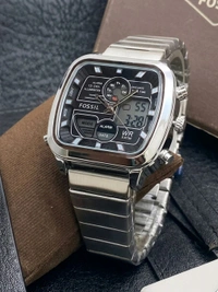 FOSSIL_ FS5889 Retro Analog-digital Watch in silver-tone stainless steel For Men