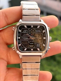 FOSSIL_ FS5889 Retro Analog-digital Watch in silver-tone stainless steel For Men