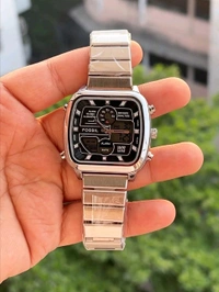 FOSSIL_ FS5889 Retro Analog-digital Watch in silver-tone stainless steel For Men