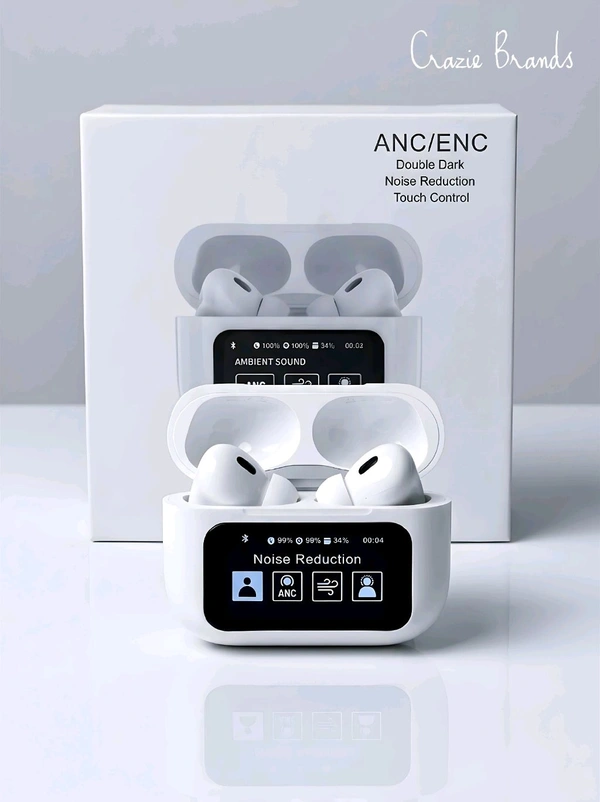 AirPods_ A9 Pro Touch Display With Active Noise Cancellation/ENC White
