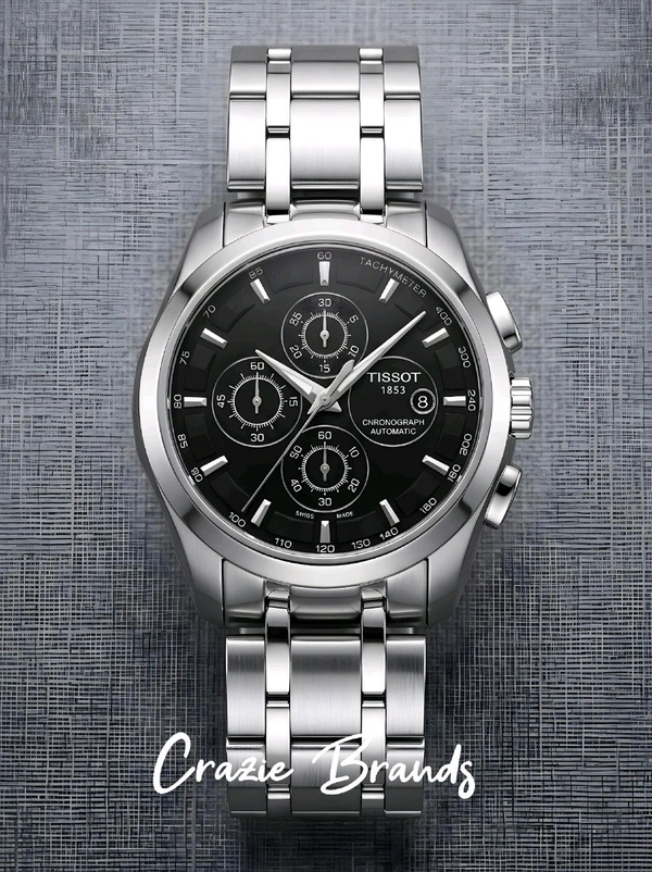 TISSOT_ COUTURIER_ Chronograph Quartz Silver Tone Watch For Men - Original Watch Box not Included with this Watch