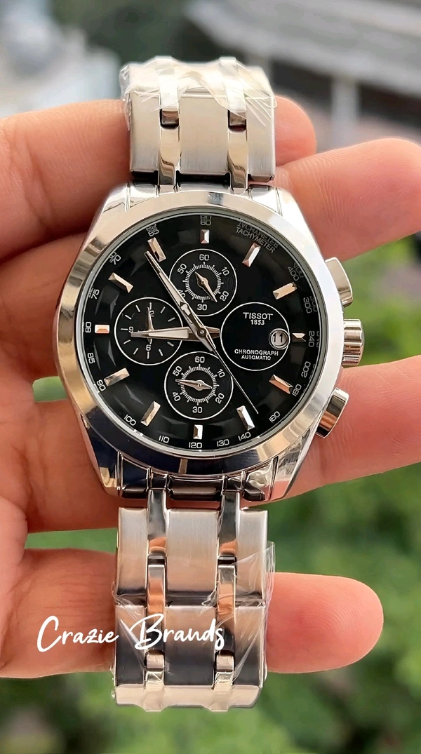 TISSOT_ COUTURIER_ Chronograph Quartz Silver Tone Watch For Men - Original Watch Box not Included with this Watch