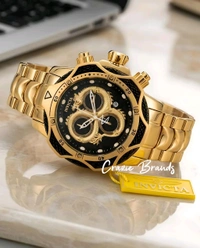 INVICTA_ RESERVE VENOM Black Dial Gold Dragon Chronograph Watch For Men - Original Watch Box not Included with this Watch