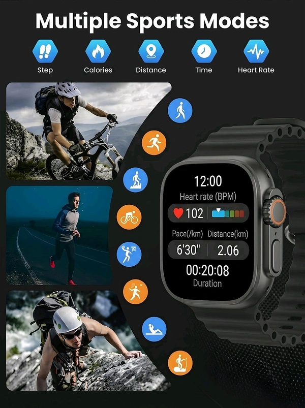 APPLE_ WATCH ULTRA 3 Black Dial 49mm Smartwatch With Black Ocean Band