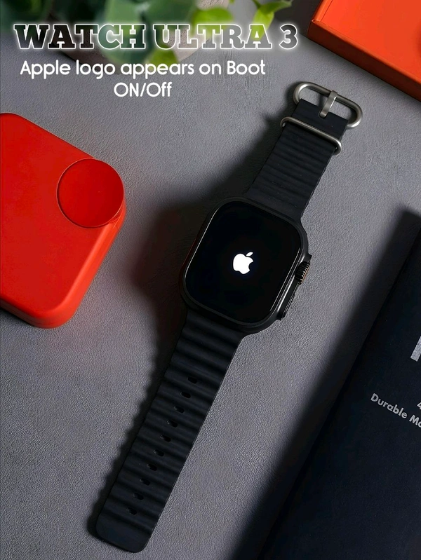 APPLE_ WATCH ULTRA 3 Black Dial 49mm Smartwatch With Black Ocean Band