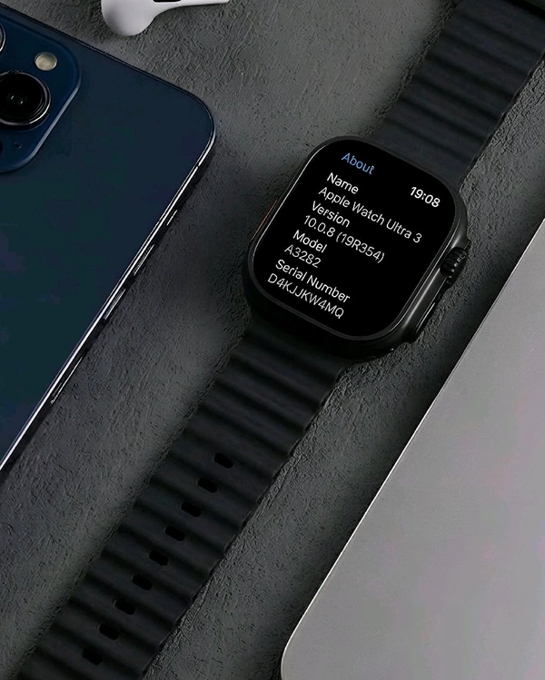 APPLE_ WATCH ULTRA 3 Black Dial 49mm Smartwatch With Black Ocean Band