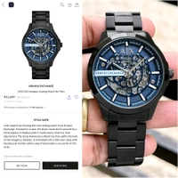 Armani_ Exchange_ Black Hampton AX2418 Automatic Analog Watch For Men